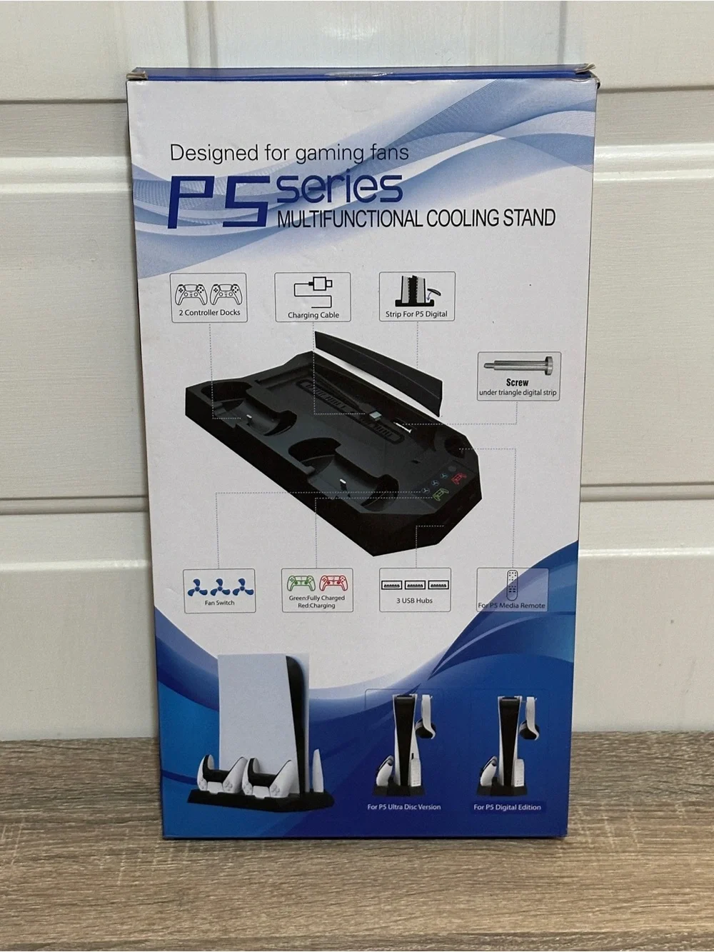 PS5 Multifunctional Cooling Stand Dual Controller Charger Vertical Dock Headset